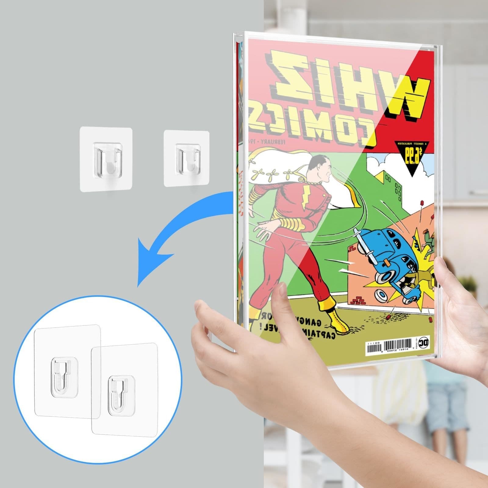 UV-Protection Acrylic Comic Display Case, Wall or Shelf, up to 10.5 x 7.5 in thumbnail 6