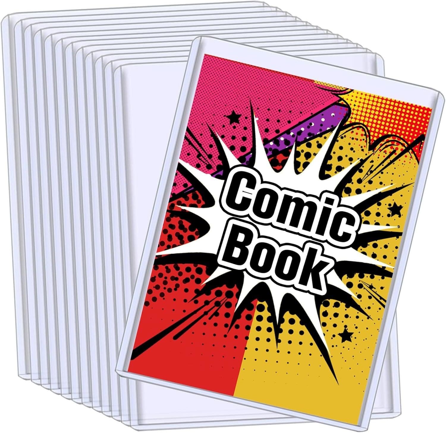 Rigid PVC Comic Book Top Loaders, 7.6 x 11 in, Current/Modern Size