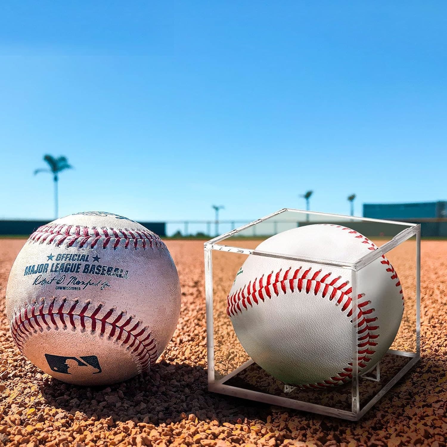 UV-Protected Acrylic Baseball Display Cube, 3.14 in thumbnail 2