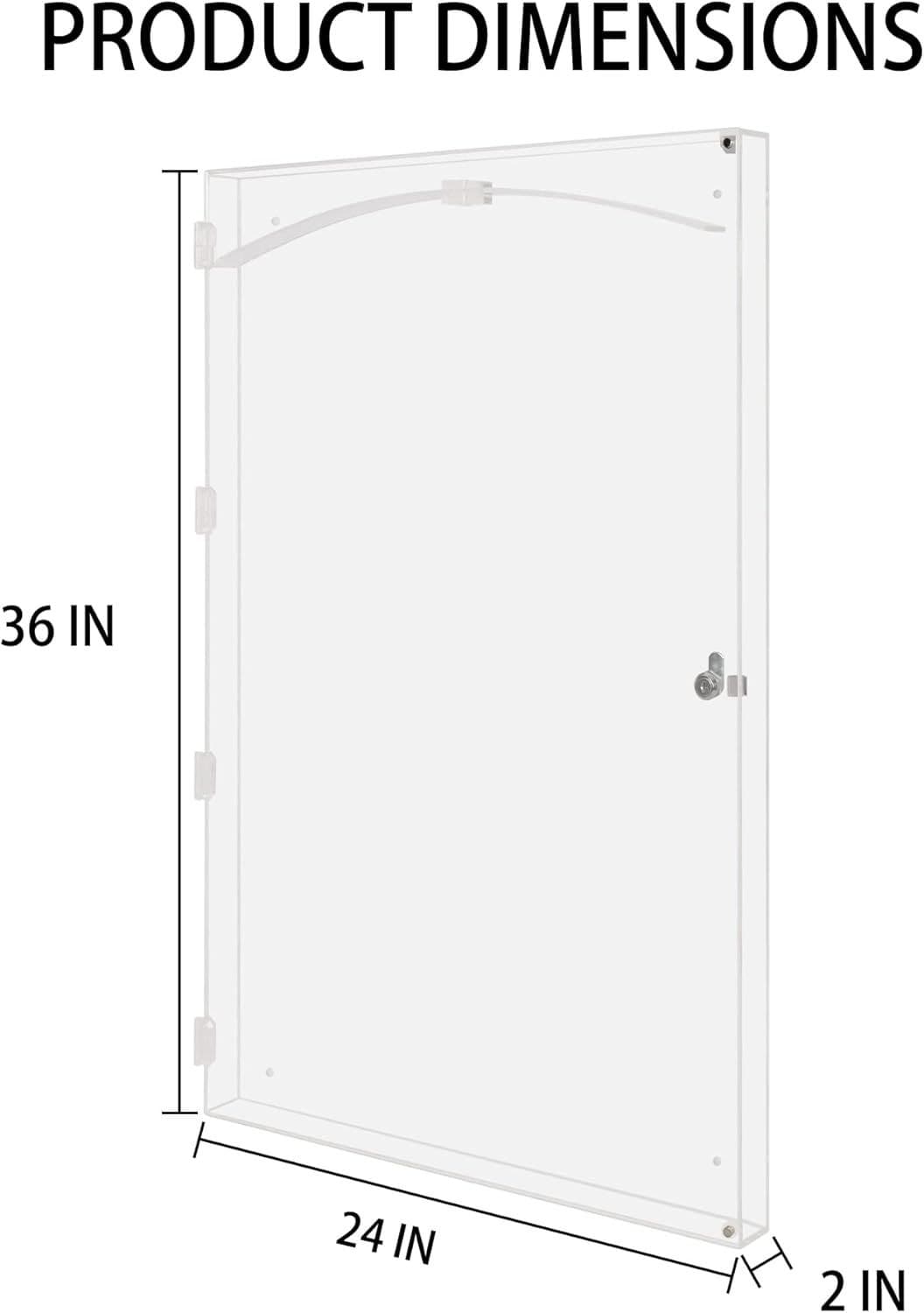 UV-Resistant Acrylic Jersey Display Case Frame, 24 x 36 x 2 in thumbnail 2