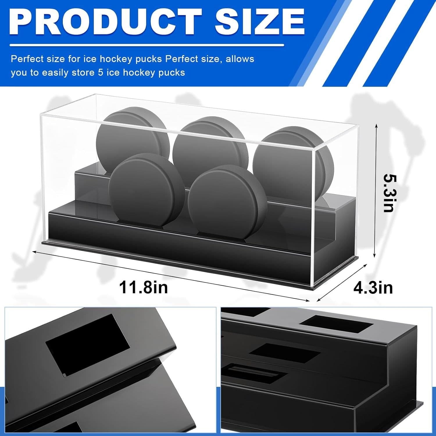 UV-Resistant Acrylic Hockey Puck Display Case, 5 Slots thumbnail 6