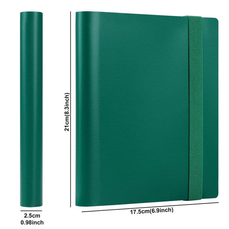 4-Pocket Plastic Card Binder with Elastic Band, Side-Loading thumbnail 3