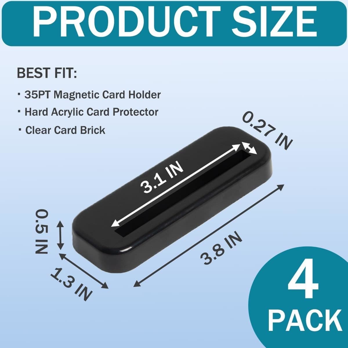 Black Plastic Card Display Stands, 4-Pack, for Slabs and Magnetic Holders thumbnail 5