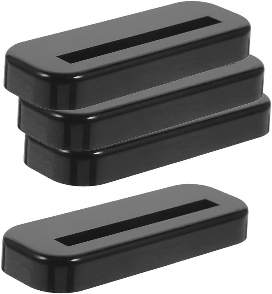 Black Plastic Card Display Stands, 4-Pack, for Slabs and Magnetic Holders