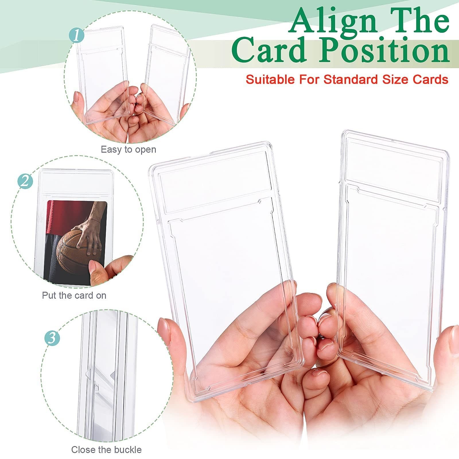 Clear Snap Card Slabs with Label Area for Standard Cards thumbnail 4