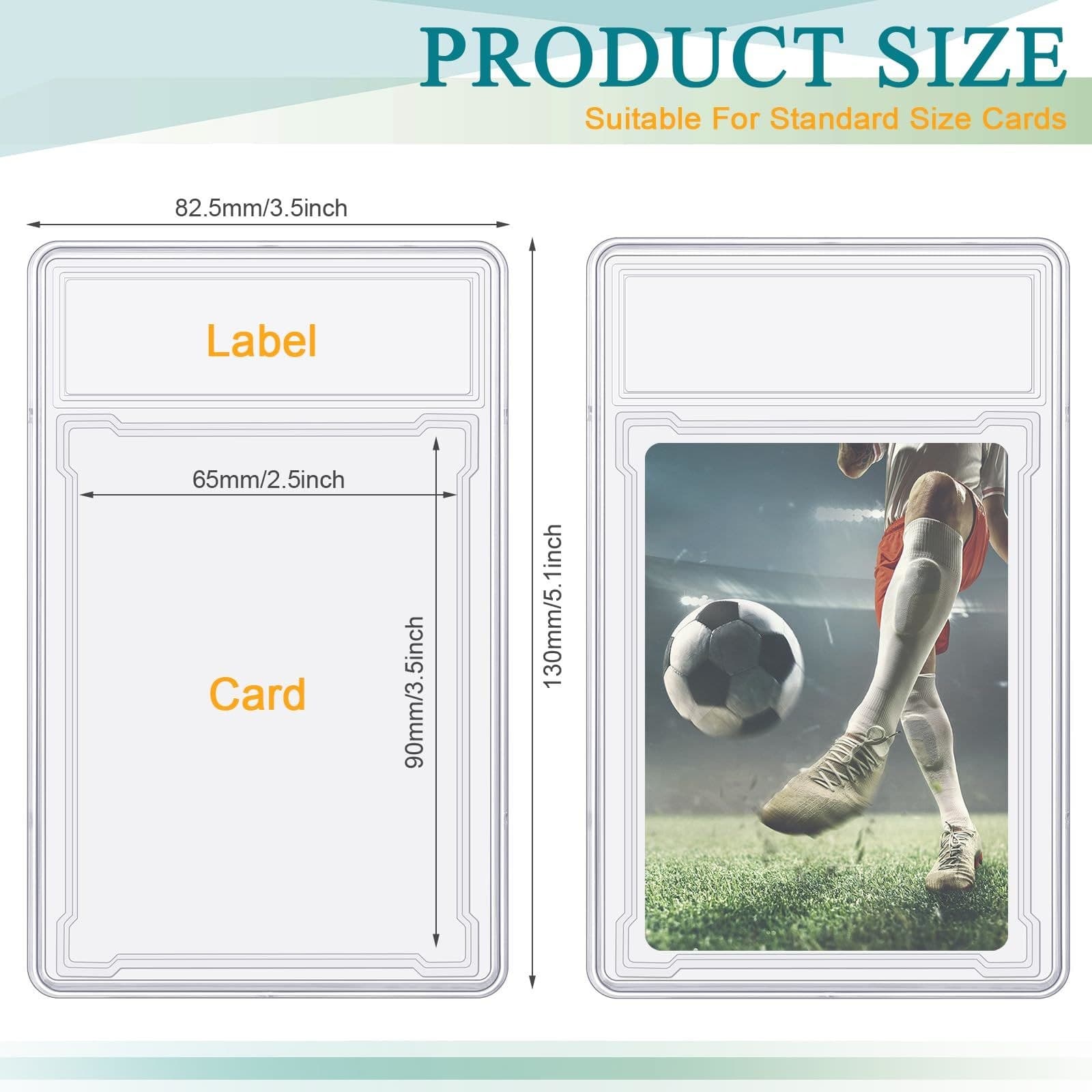 Clear Snap Card Slabs with Label Area for Standard Cards thumbnail 5