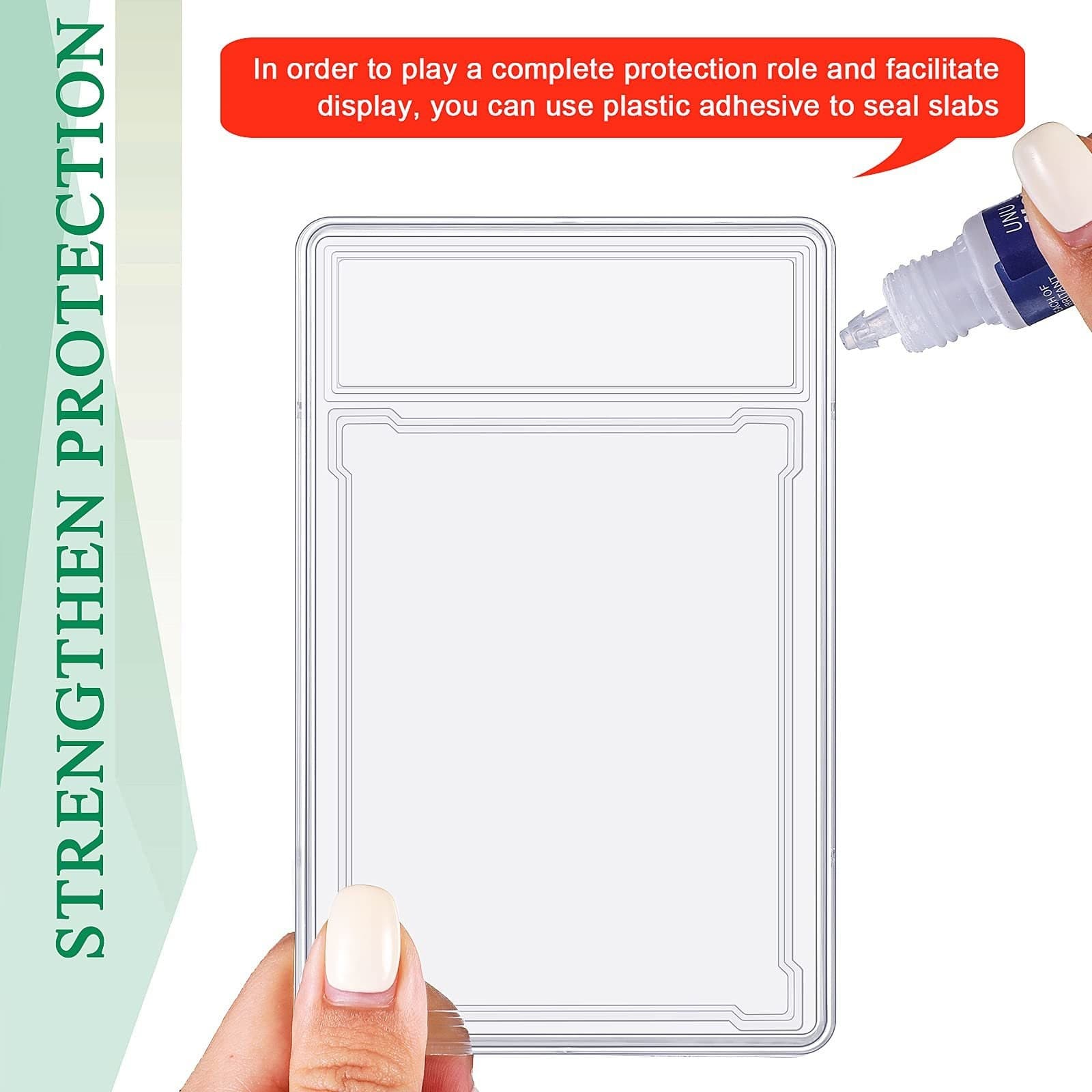 Clear Snap Card Slabs with Label Area for Standard Cards thumbnail 1