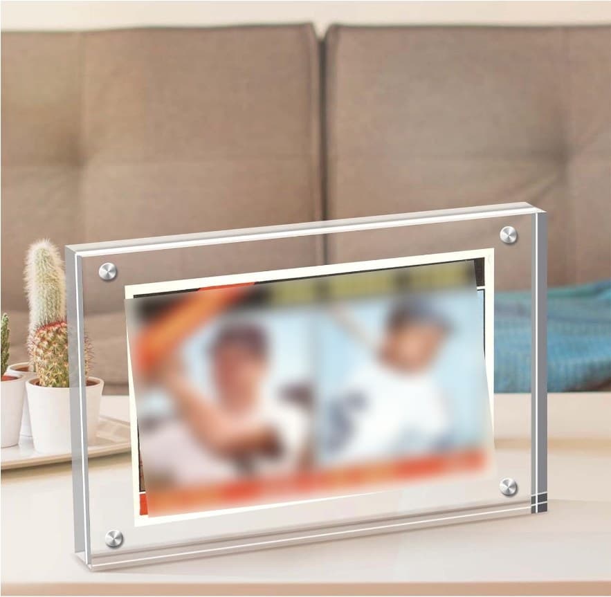 Magnetic Acrylic Card Frame, Double-Sided, 3.1 x 5.1 in, 2-Pack thumbnail 2