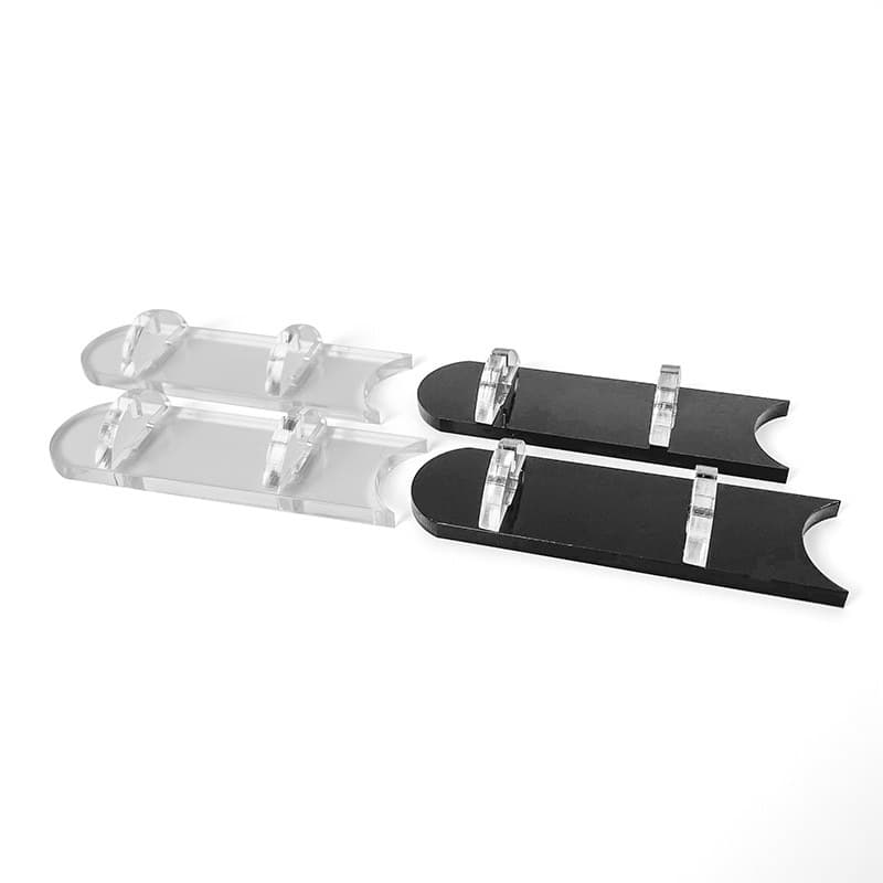 Acrylic Card Display Holder with Clip Base, Clear or Black thumbnail 3