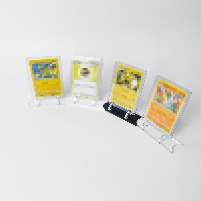 Acrylic Card Display Holder with Clip Base, Clear or Black thumbnail 6