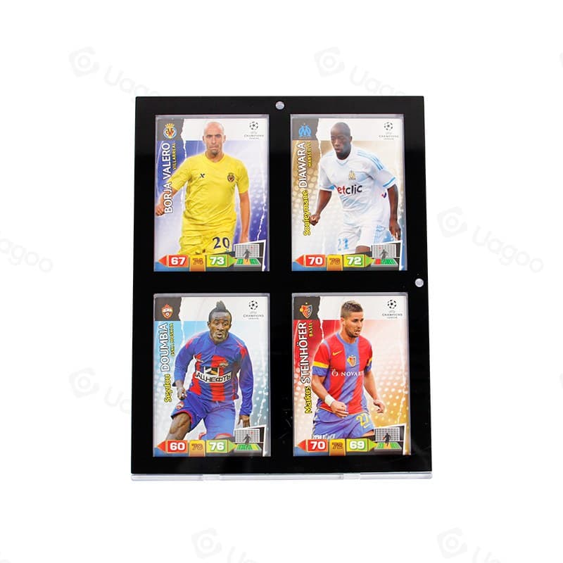Black Magnetic Acrylic Card Display Frame, 9 Slots thumbnail 2