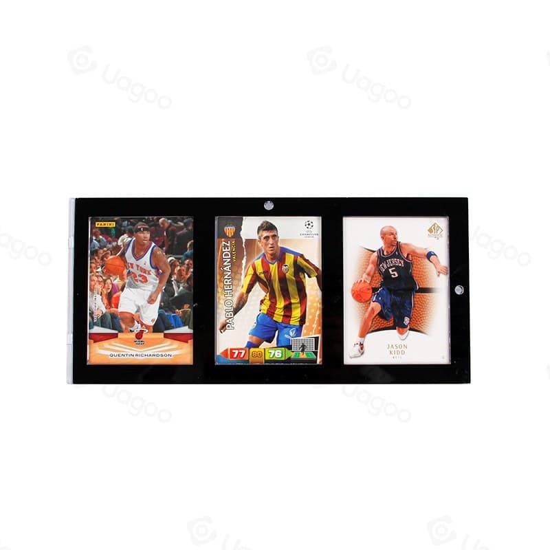 Black Magnetic Acrylic Card Display Frame, 9 Slots thumbnail 4