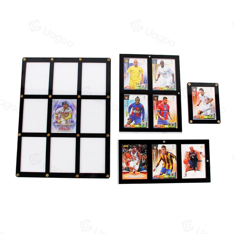 Black Magnetic Acrylic Card Display Frame, 9 Slots thumbnail 5