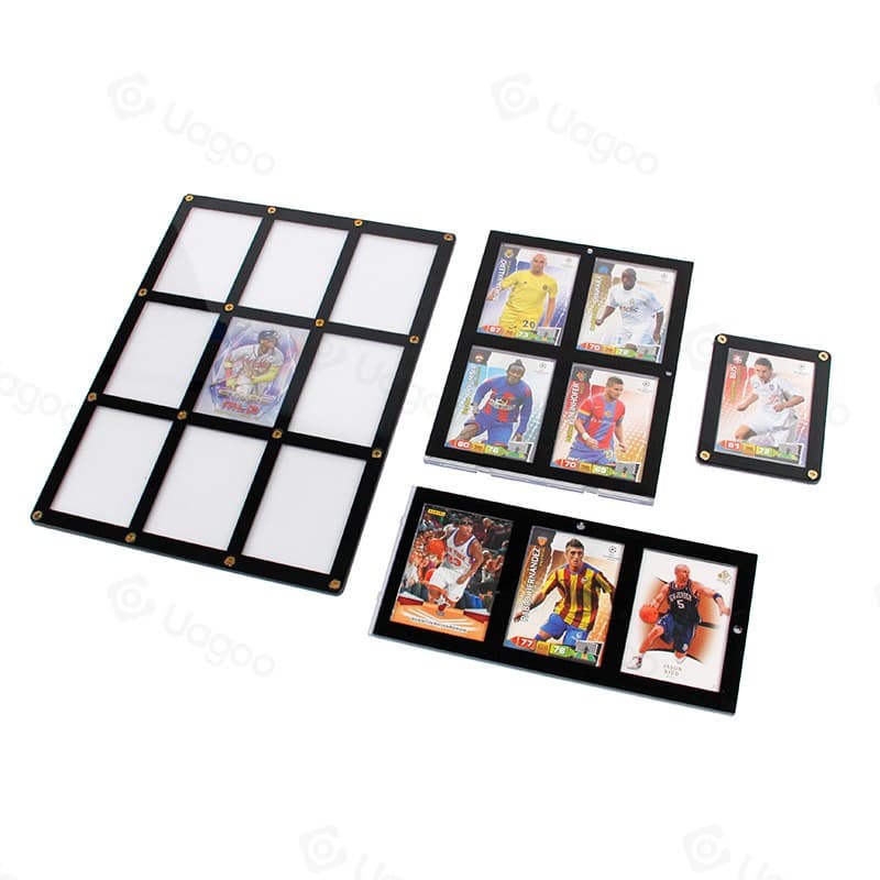 Black Magnetic Acrylic Card Display Frame, 9 Slots thumbnail 6