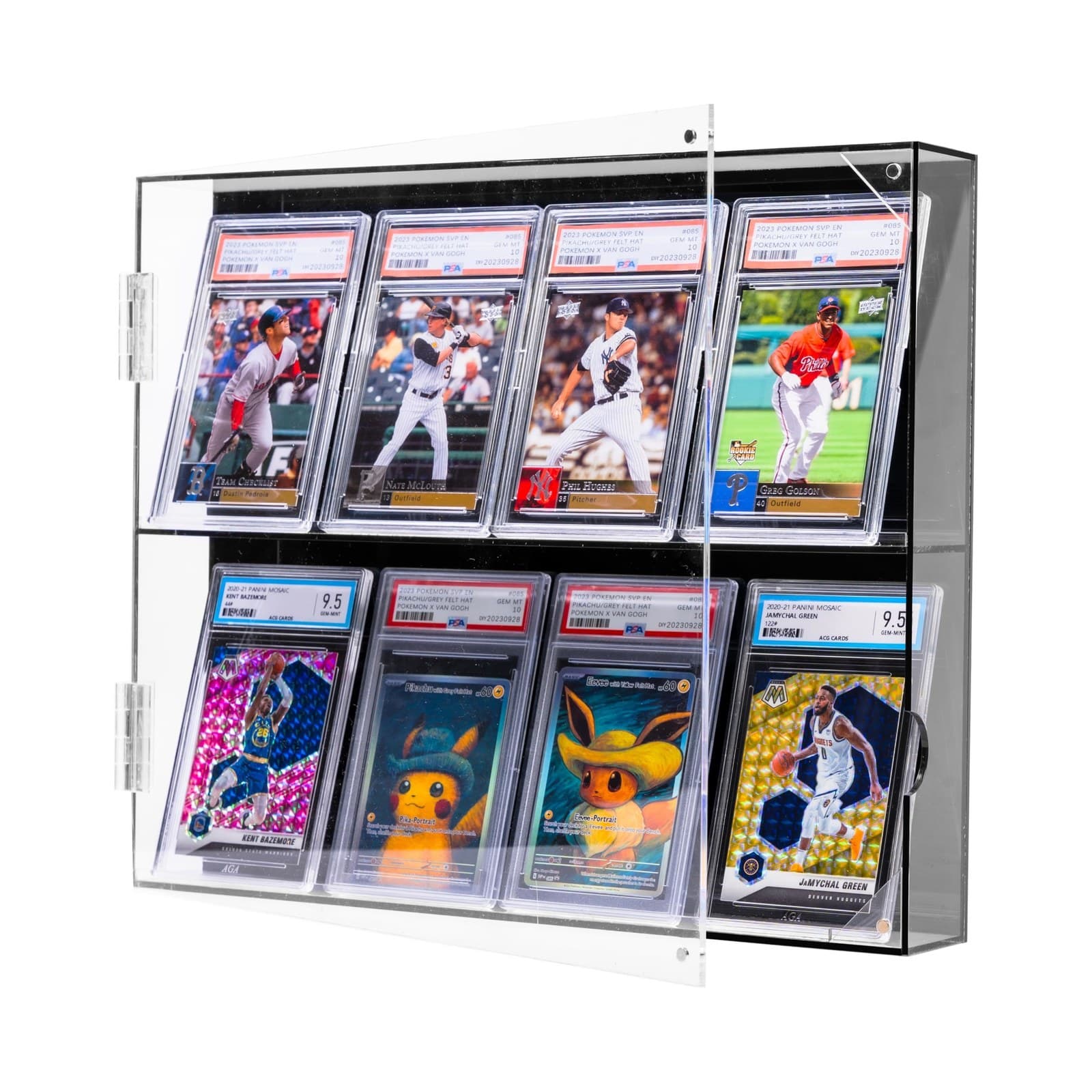 UV-Protective Acrylic Display Case for Magnetic Card Holders, Wall or Desktop, 10.2 x 13.6 in thumbnail 4