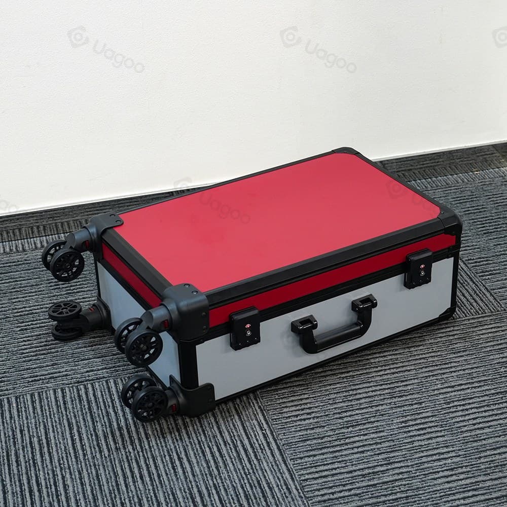 Rolling Aluminum Graded Card Trolley Case with Foam Inserts thumbnail 5