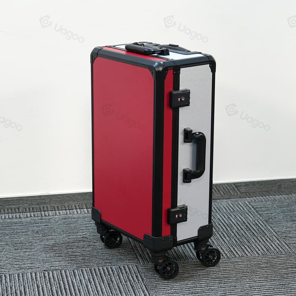 Rolling Aluminum Graded Card Trolley Case with Foam Inserts thumbnail 6