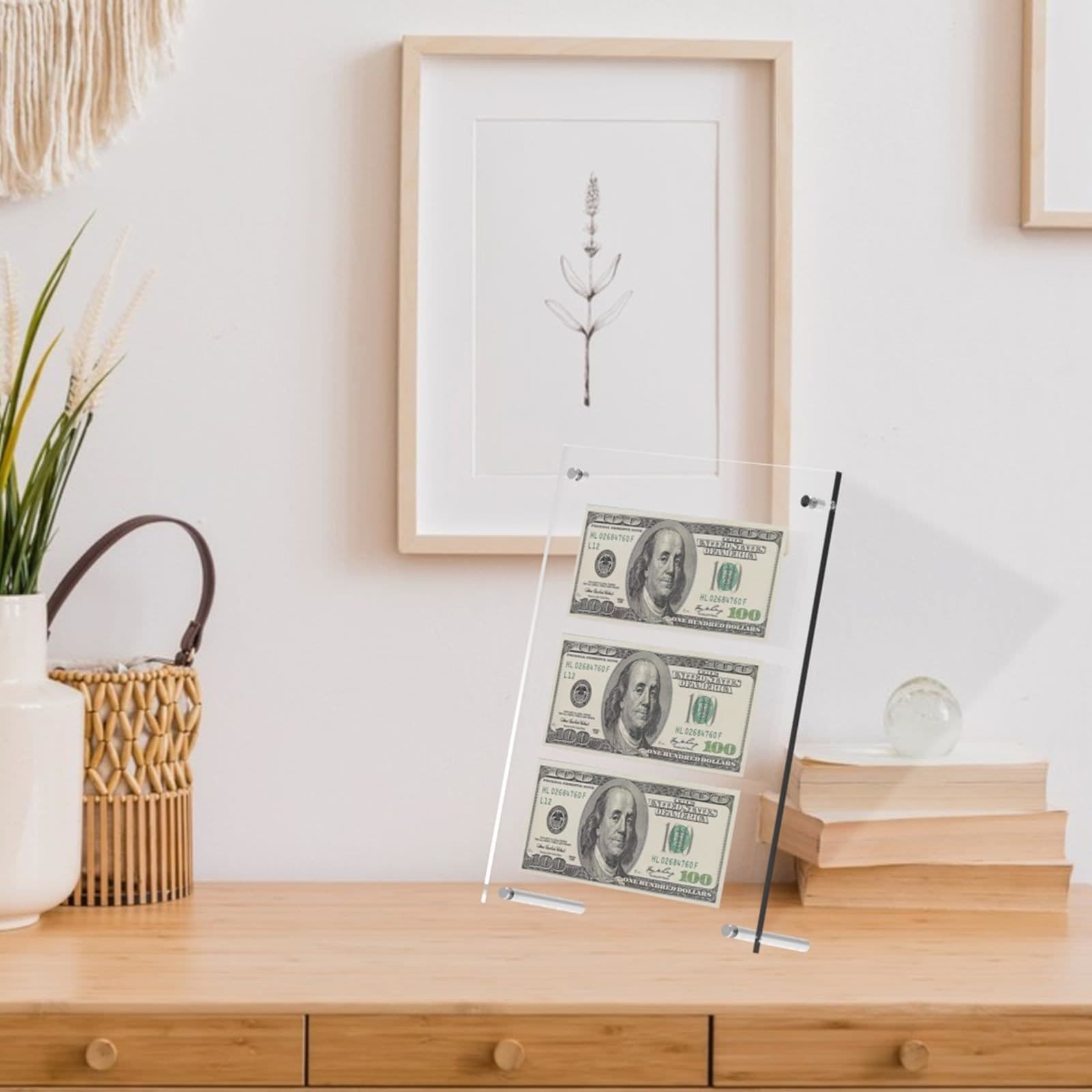 Acrylic Display Frame for Banknotes and Prints, 8.3 x 11.7 in thumbnail 5