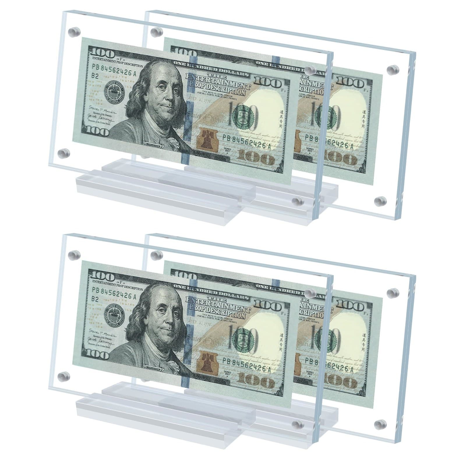 Magnetic Acrylic Dollar Bill Display Frame with Stand thumbnail 5