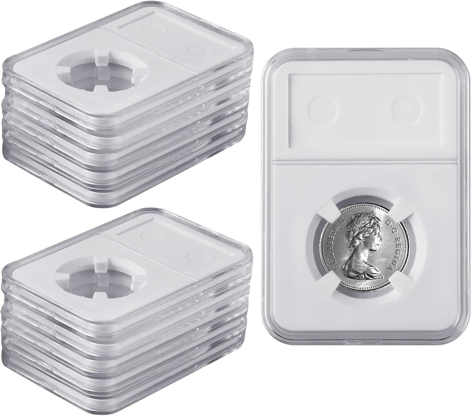 Clear Acrylic Coin Slab Holder for 30 mm Coins 缩略图 4