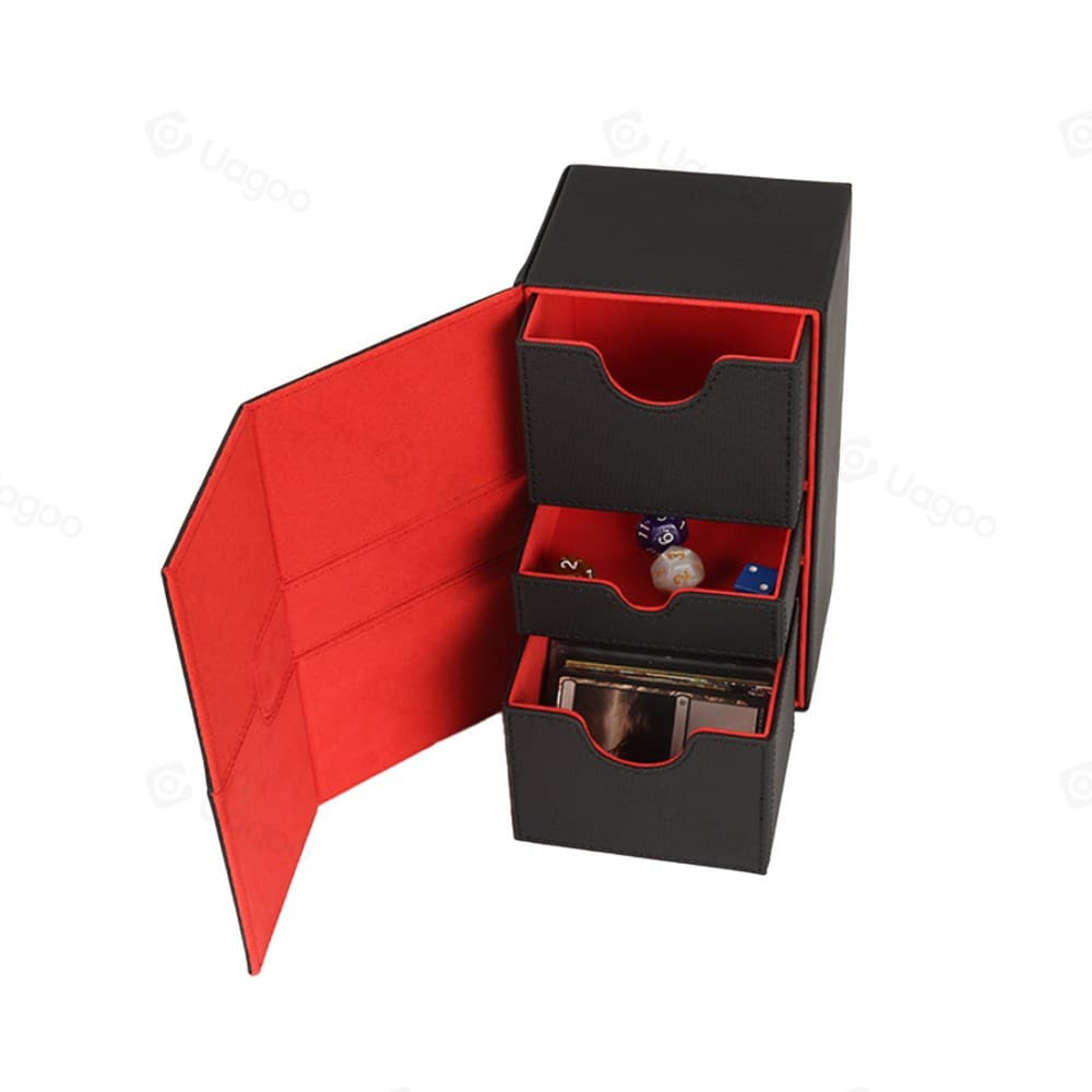 PU Leather Double Deck Box with Dice Holder Drawers 缩略图 3