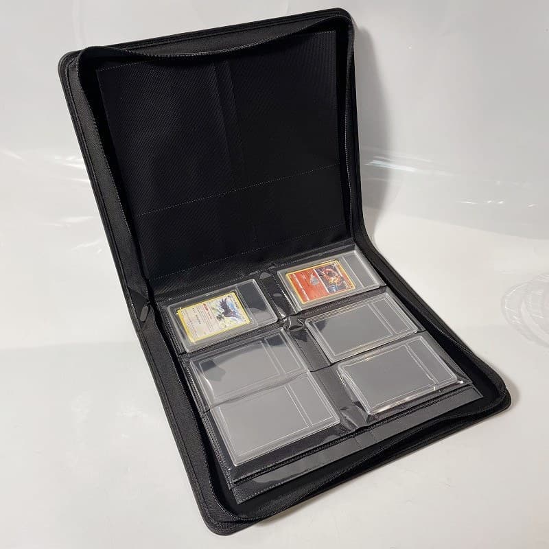 6-Pocket Zip Binder for Graded Card Slabs, PU Leather thumbnail 2