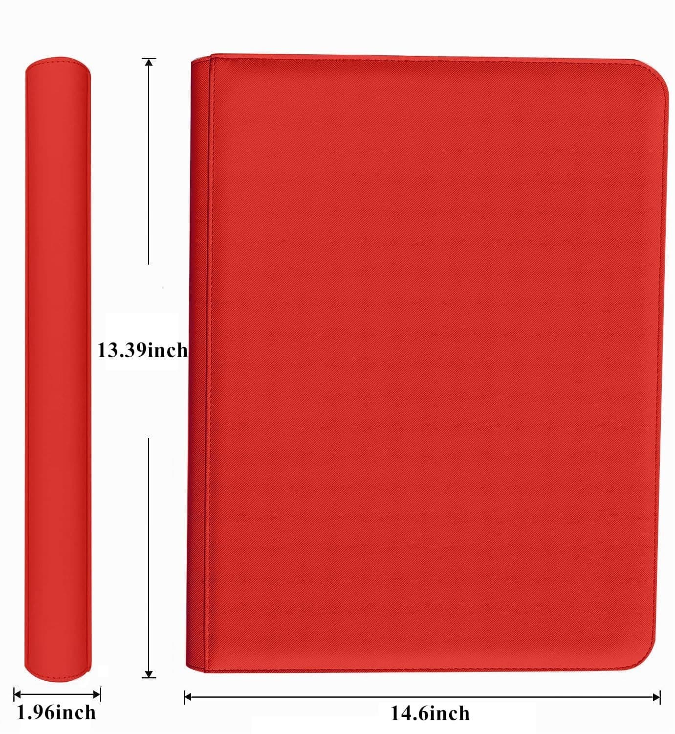 Heavy-Duty Zippered Graded Card Binder, PU Leather, 14.6 x 13.4 in thumbnail 6