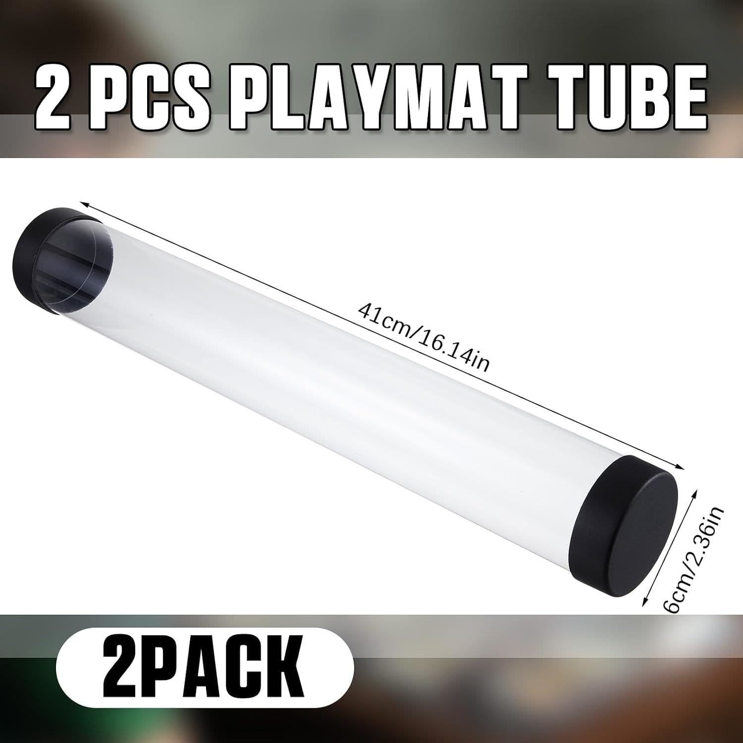 Clear Round Playmat Tubes with Removable Caps, 16.1 in, 2-Pack thumbnail 4