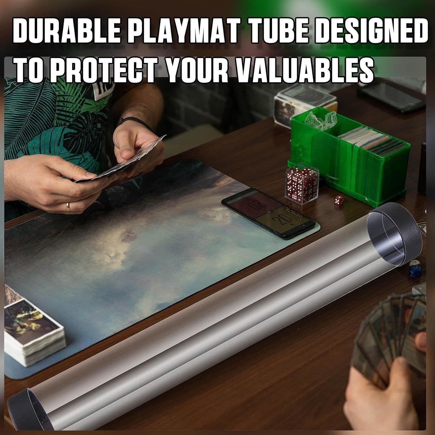 Clear Round Playmat Tubes with Removable Caps, 16.1 in, 2-Pack thumbnail 5