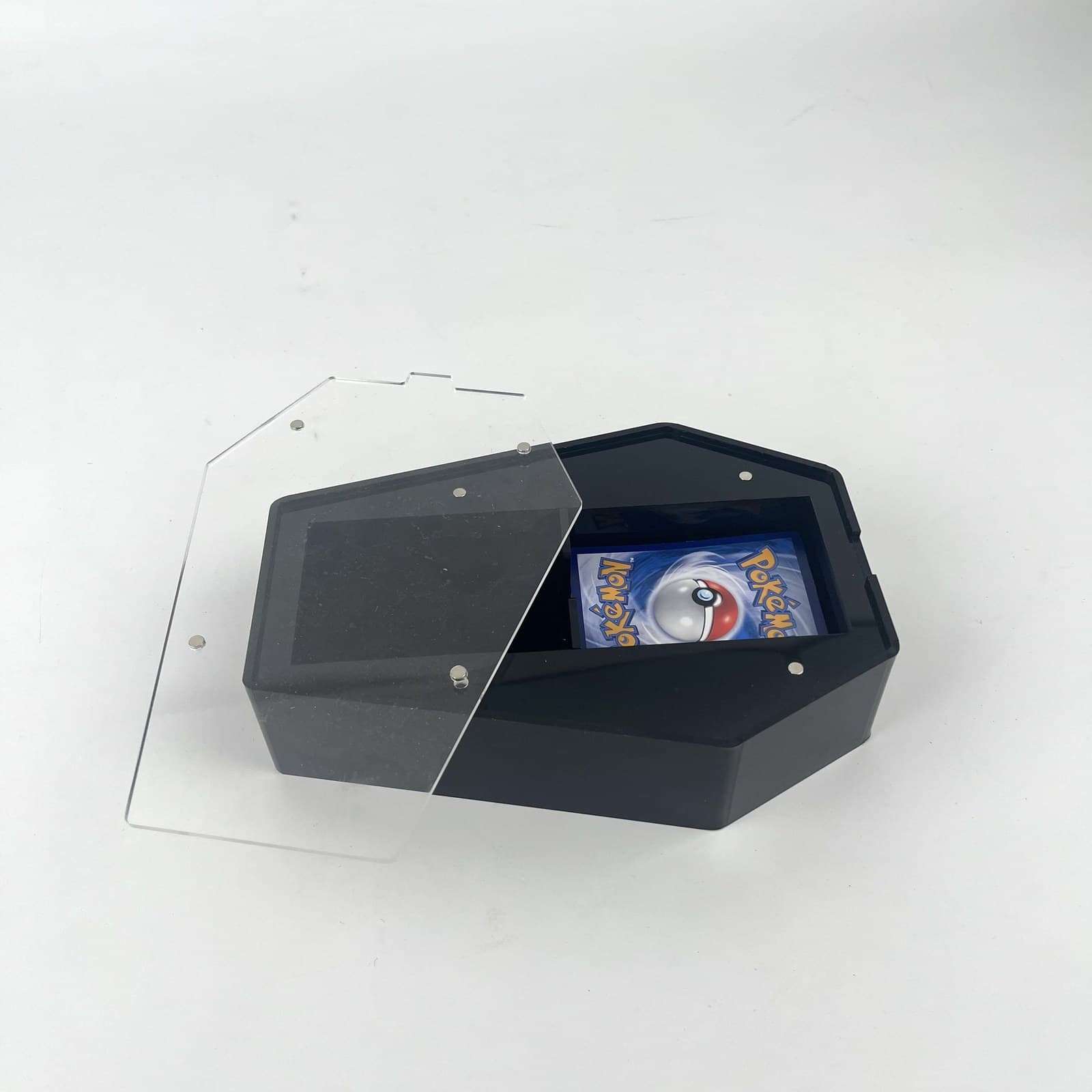 Acrylic Coffin-Shape Deck Box with Magnetic Lid thumbnail 4