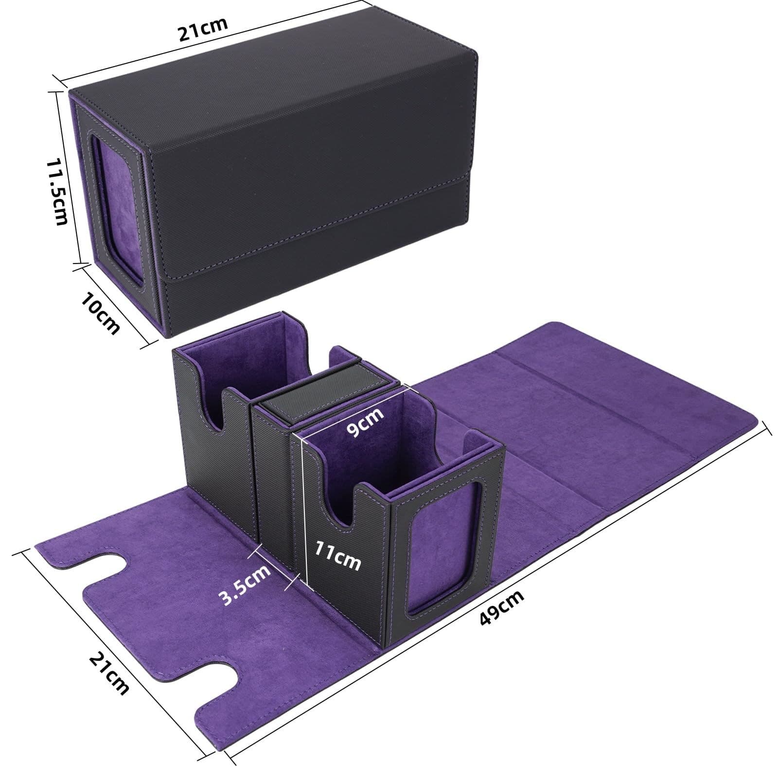 Commander Deck Box for 2 Decks with Dice Tray, PU Leather, Magnetic thumbnail 4