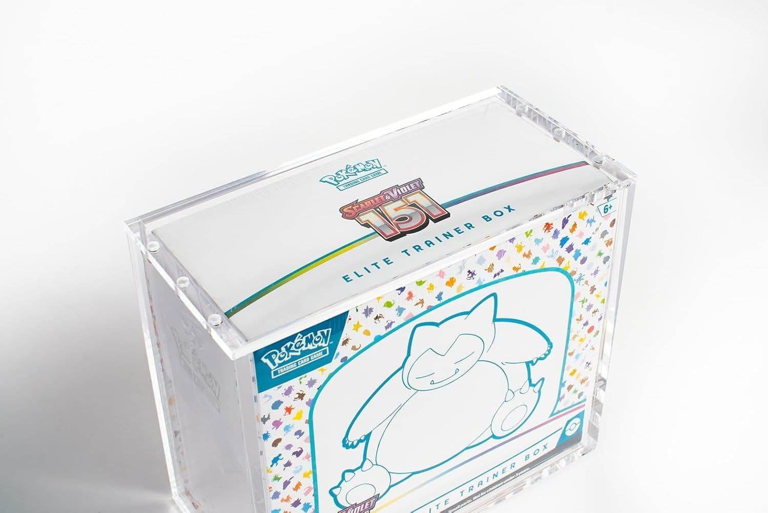 UV-Resistant Acrylic Display Case with Magnetic Lid, Compatible with Pokémon Elite Trainer Box