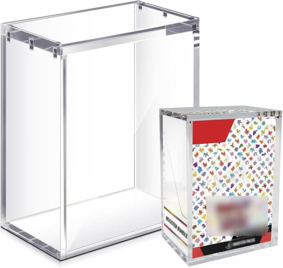 Stackable Acrylic Booster Bundle Case with Magnetic Lid, 5 mm Walls thumbnail 2