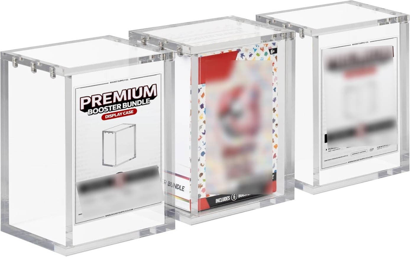 Stackable Acrylic Booster Bundle Case with Magnetic Lid, 5 mm Walls thumbnail 4