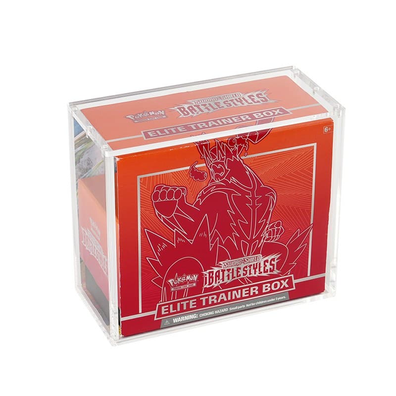 Premium Clear Acrylic Protector Case, Magnetic Lid, Compatible with Pokémon Elite Trainer Box thumbnail 2