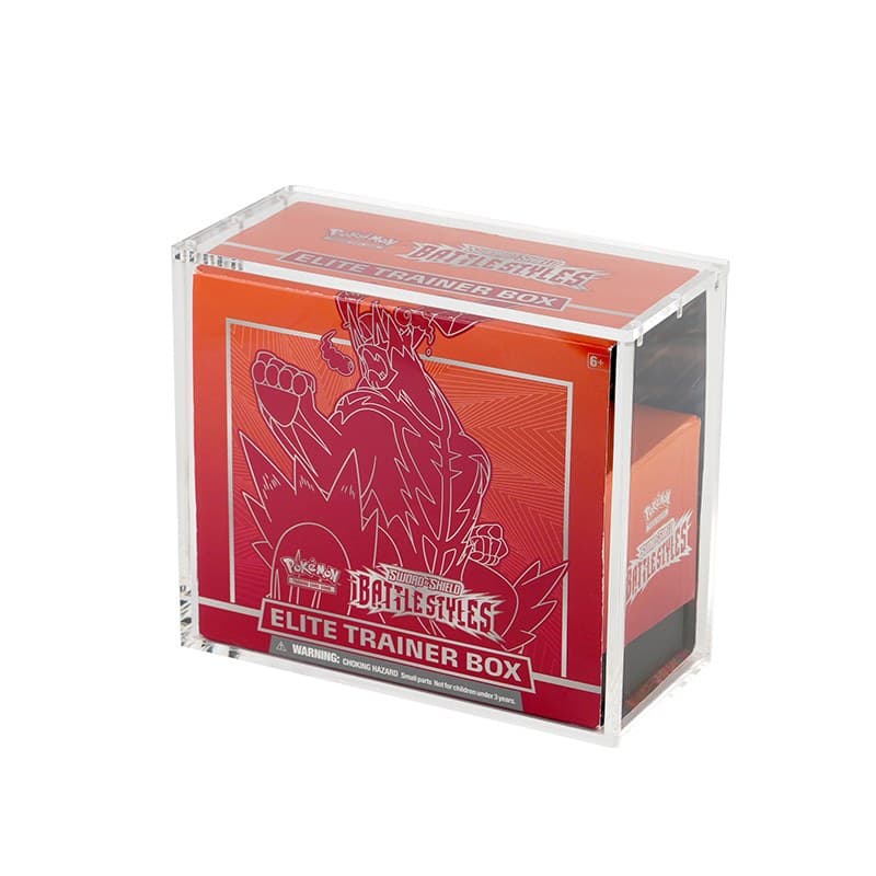 Premium Clear Acrylic Protector Case, Magnetic Lid, Compatible with Pokémon Elite Trainer Box thumbnail 3