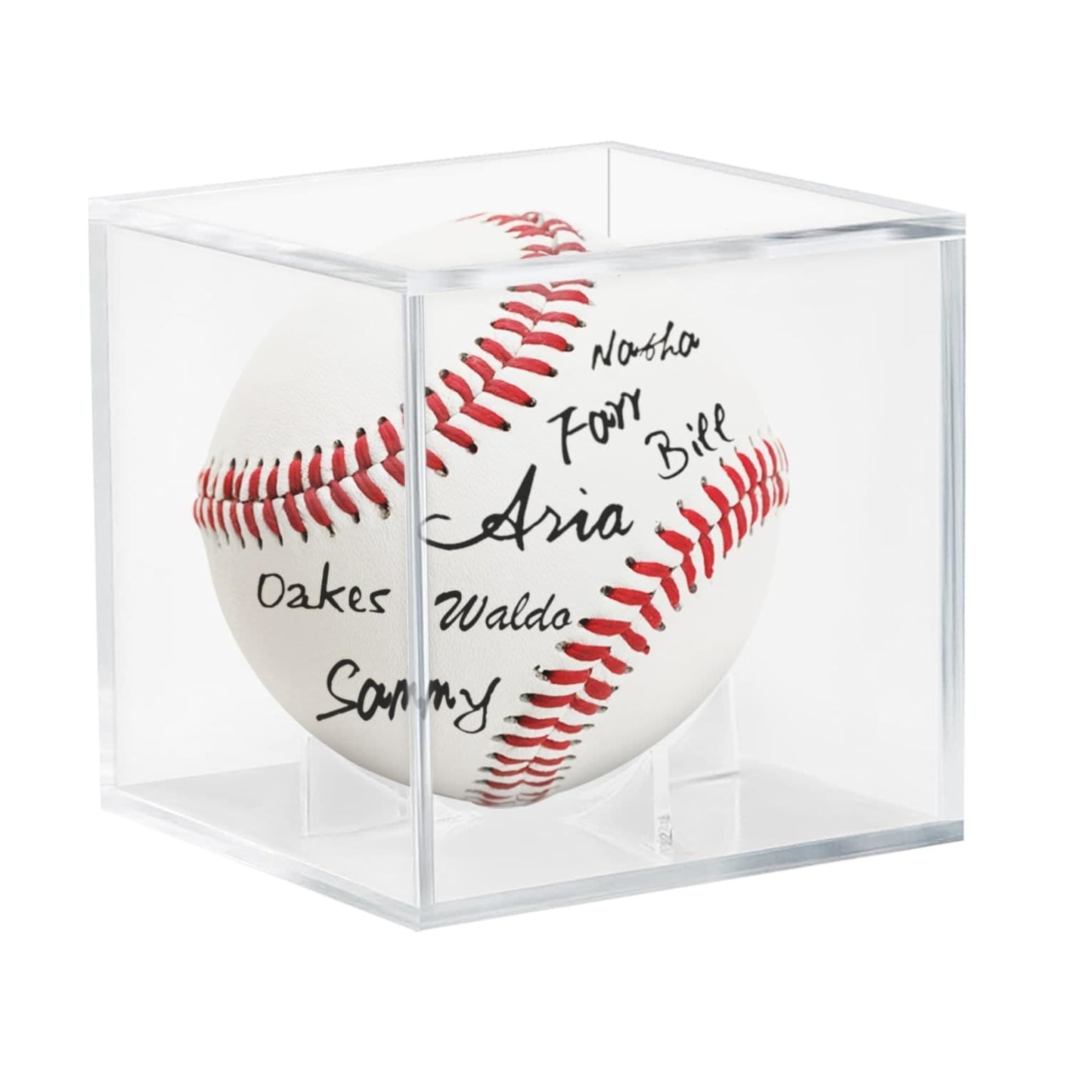 UV-Protected Acrylic Baseball Display Cube, 3.1 in, Corner Stand thumbnail 2