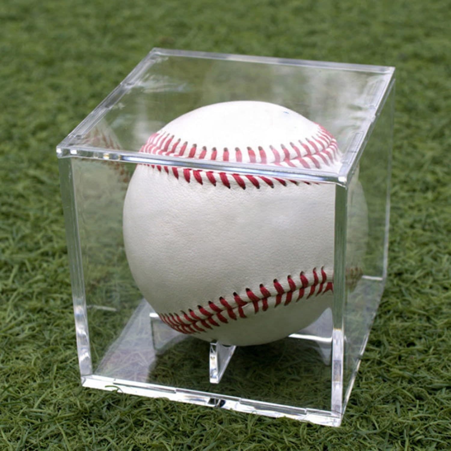 UV-Protected Acrylic Baseball Display Cube, 3.1 in, Corner Stand thumbnail 3
