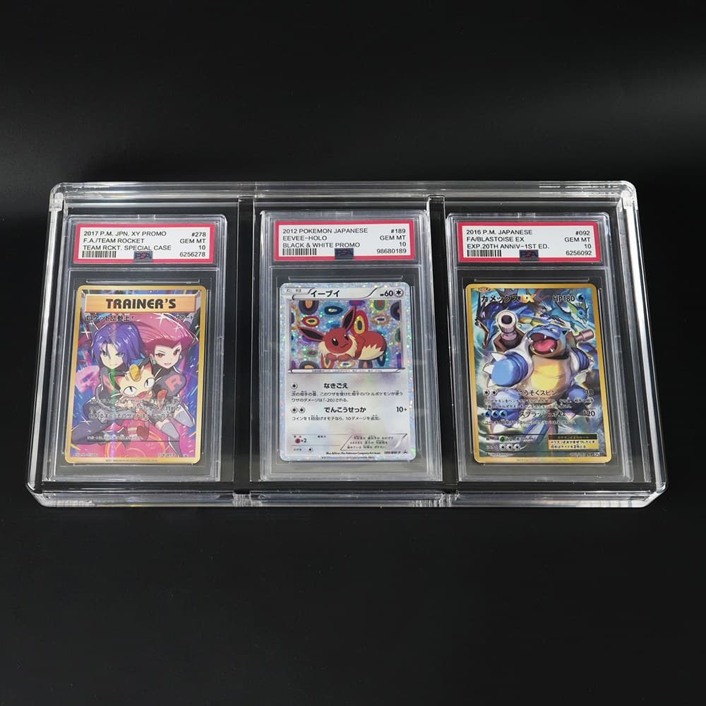 3-Slot Acrylic Graded Slab Display Case thumbnail 3