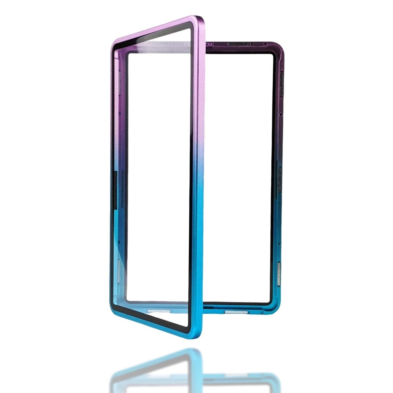 Colored Metal Magnetic Slab Case with Tempered Glass thumbnail 2