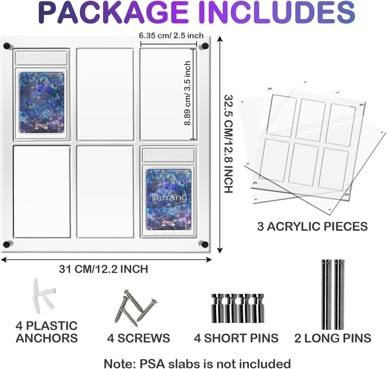 Free-Standing Acrylic Graded Card Display Frame, 6 Slots thumbnail 6