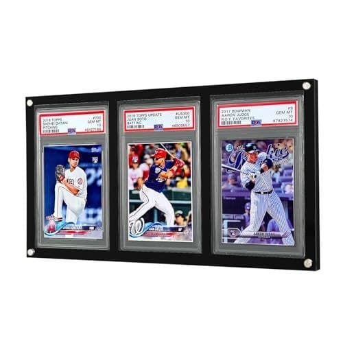 Black-Frame Acrylic Graded Card Holder, Wall or Desktop, 4.4 x 6.6 in thumbnail 2