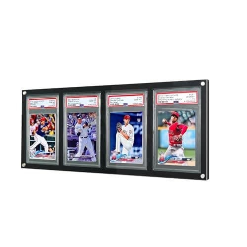 Black-Frame Acrylic Graded Card Holder, Wall or Desktop, 4.4 x 6.6 in thumbnail 5