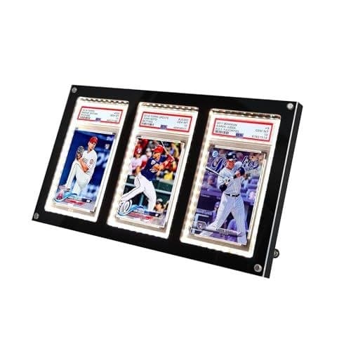 Black-Frame Acrylic Graded Card Holder, Wall or Desktop, 4.4 x 6.6 in thumbnail 6