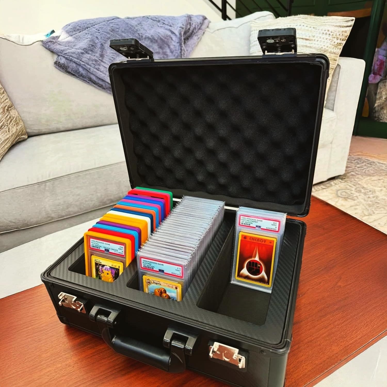 Aluminum Briefcase-Style Graded Card Case with Lock, Multiple Colors 缩略图 2