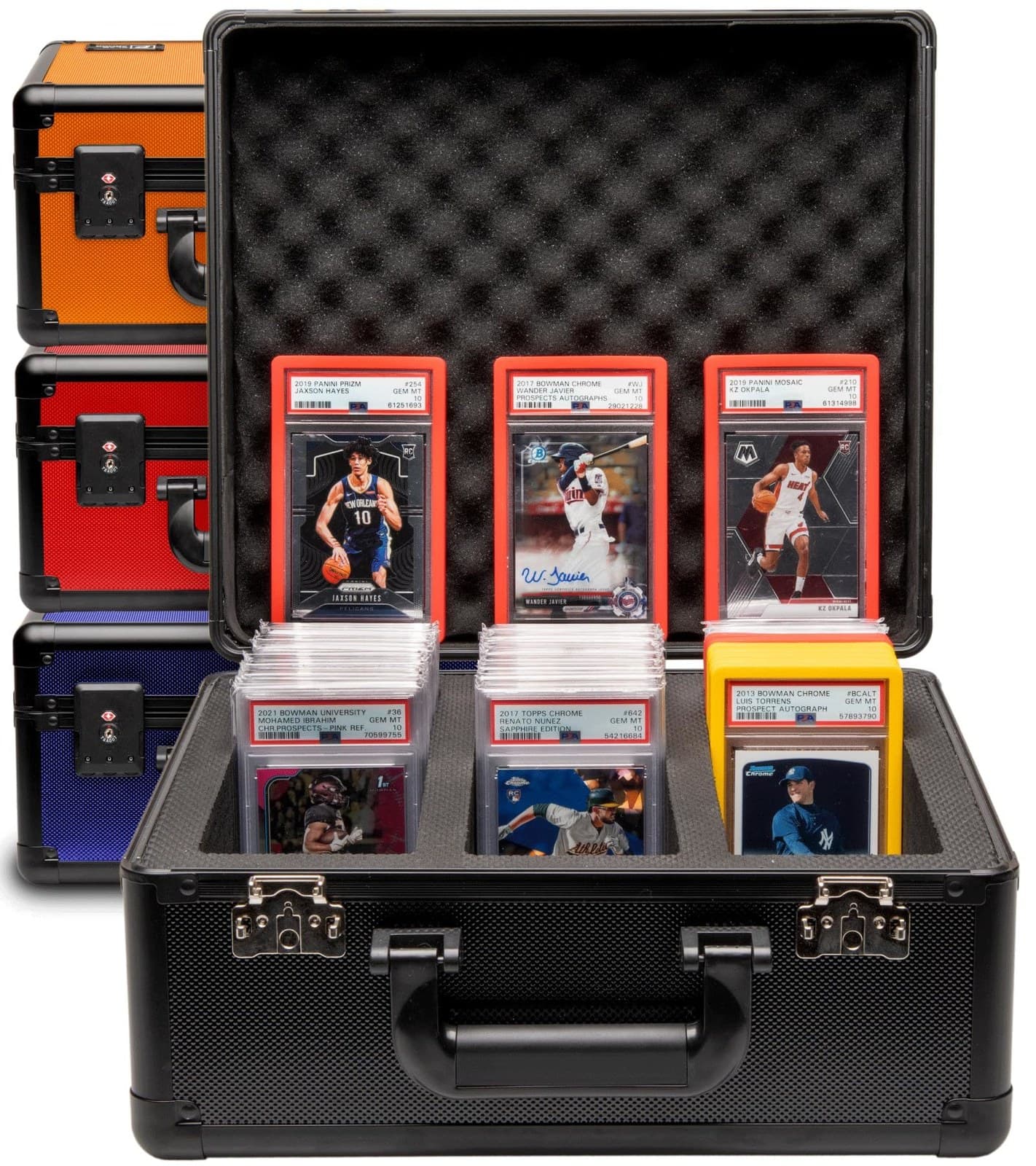 Aluminum Briefcase-Style Graded Card Case with Lock, Multiple Colors 缩略图 4