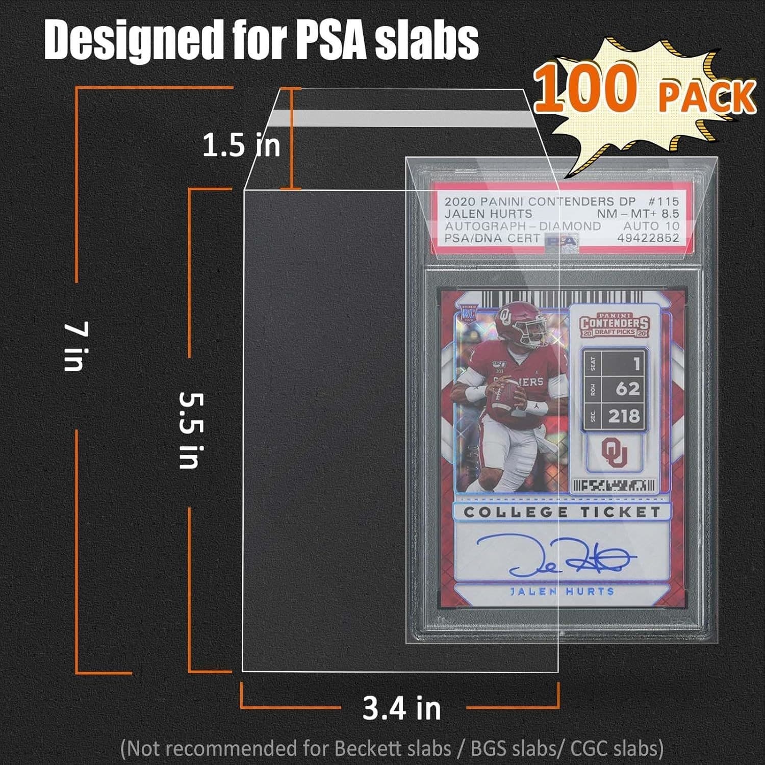 Resealable Graded Slab Sleeves, 100-Pack, Compatible with PSA Slabs 缩略图 4