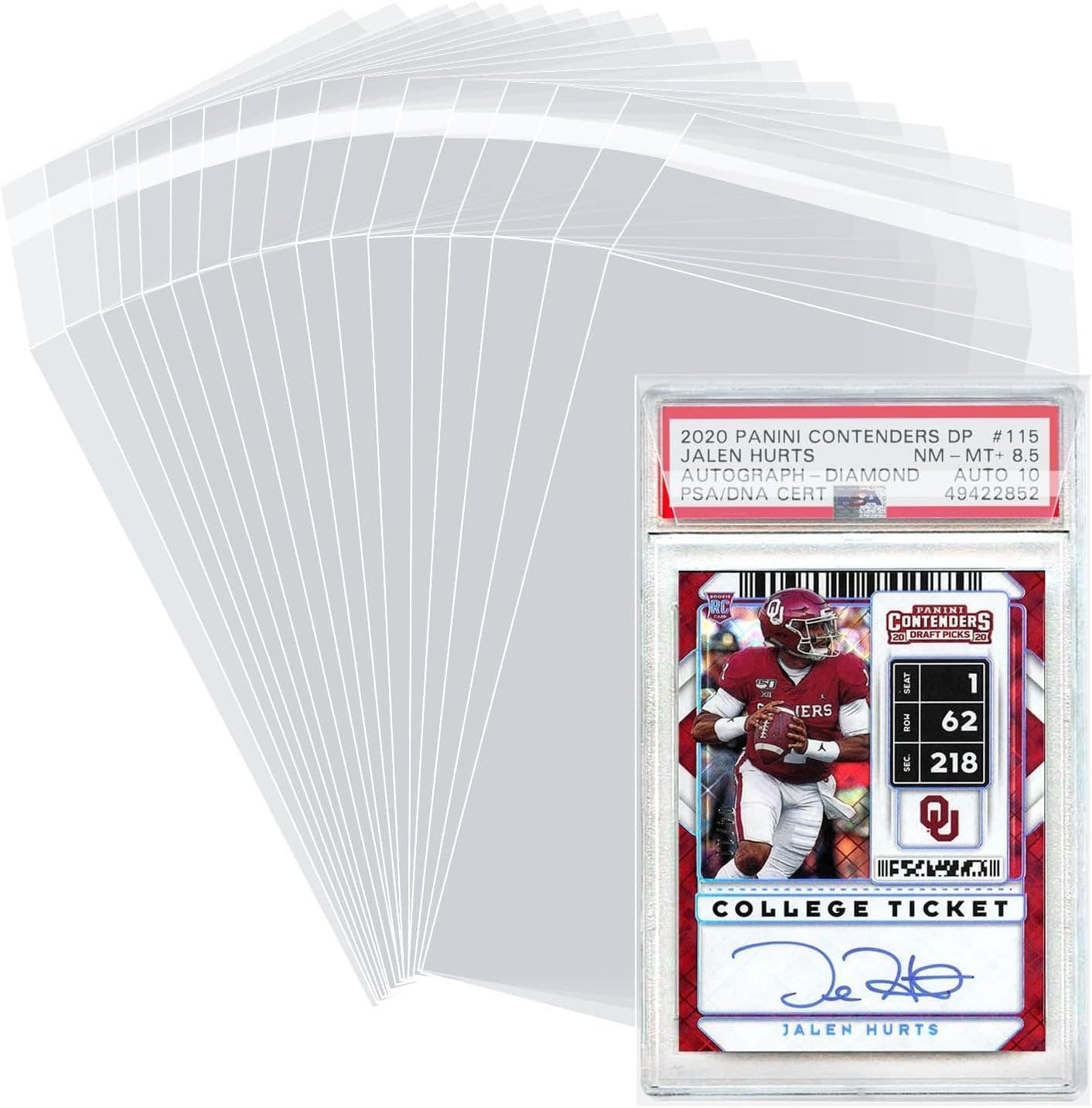 Resealable Graded Slab Sleeves, 100-Pack, Compatible with PSA Slabs 缩略图 1