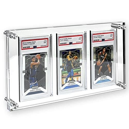 Wall-Mounted Acrylic Graded Slab Display Frame, 3 Slots, Compatible with PSA Slabs thumbnail 2