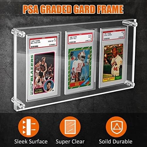 Wall-Mounted Acrylic Graded Slab Display Frame, 3 Slots, Compatible with PSA Slabs thumbnail 4